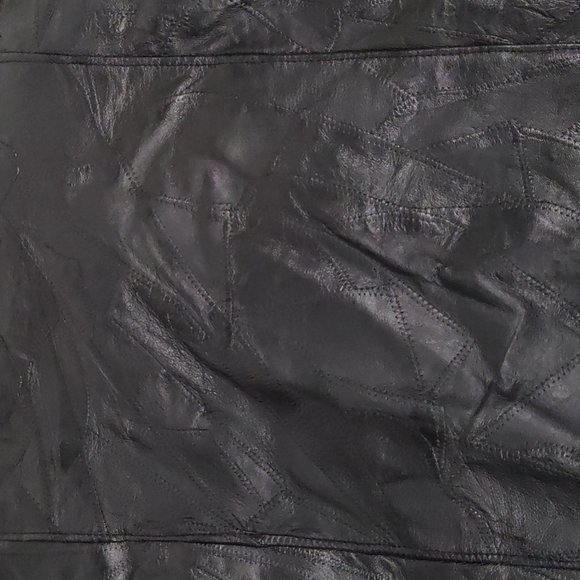 Haband Executive Division Unisex Vintage Style Patchwork Leather Coat  M NWOT - Picture 7 of 7